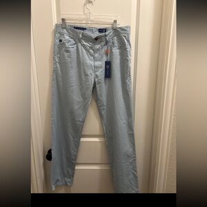 NWT Stitch Golf Sterling 5 Pocket Golf Pants 34 x32 Cirrus Blue Athletic Preppy